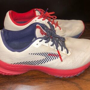 Brooks Red and Navy Athletic Shoes